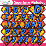 Superhero Alphabet Letter Clipart Images: Comic Clip Art, 