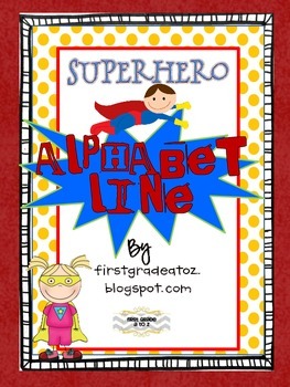 Preview of Superhero Alphabet Line