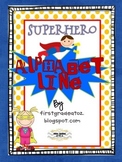 Superhero Alphabet Line with Pictures