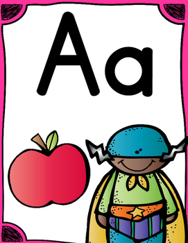 Superhero Alphabet Posters by Mrs Hedges | Teachers Pay Teachers