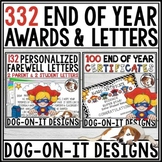 End of Year Student and Parent Letters Editable Superhero 
