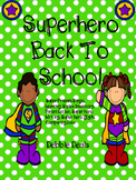 Superhero Back To School Activities