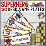Editable Desk Name Tags Superhero Name Plates