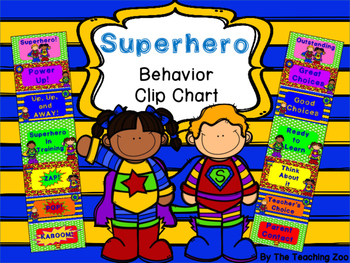 Preview of Superhero Behavior Clip Chart