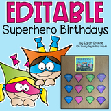 Editable Superhero Birthday Display
