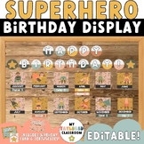 Superhero Black and White Birthday Display | Superhero Cla