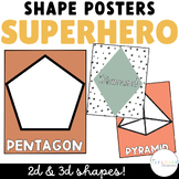 Superhero Theme Shape Posters