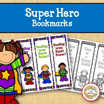 printable superhero bookmarks teaching resources tpt