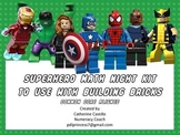 Superhero Building Brick Math Night Kit Common Core Activi