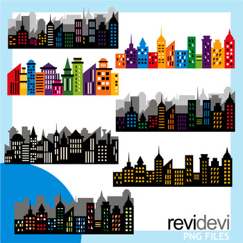 superhero buildings long block clipart city skyline clip art by revidevi