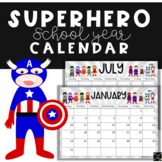 Superhero 2023-2024 School Year Calendar