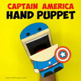 Superhero Captain America Big Mouth Hand Puppet - Easy Craft Printable Template
