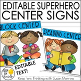 Superhero Center Signs - Superhero Classroom Decor