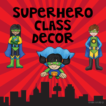 Preview of Superhero Class Decor