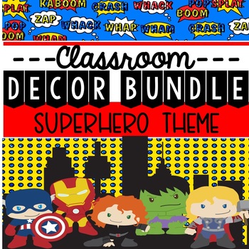 Superhero Theme Classroom Poster Pack
