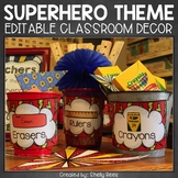 Superhero Classroom Decor - Superhero Classroom Theme EDITABLE
