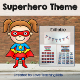 Superhero Classroom Decor Editable
