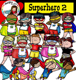 Superhero Clip Art (set2) -Color and B&W-