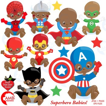 baby superheroes clipart