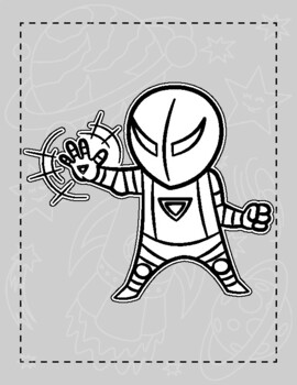 superhero valentine coloring pages