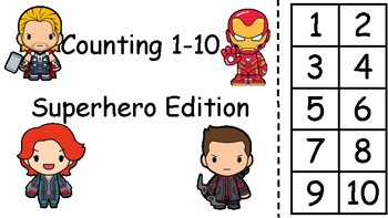 Preview of Superhero Counting 2 Adapted Book