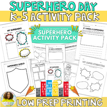 Preview of Superhero Day Activity Pack LOW PREP