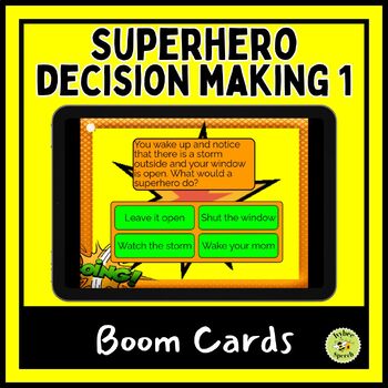 Preview of Superhero Decision Making Choices SEL 1 Boom Cards