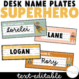 Superhero Desk Name Plates | EDITABLE | Superhero Classroom Decor