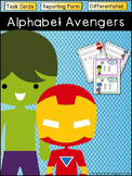 Alphabet Avengers ABC Order Task Cards (Differentiated)