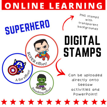 Preview of Digital Stamps: Superhero