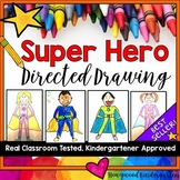 Superhero Directed Drawing Art Project plus Writing .. Fathers / Mothers Day 