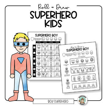 superhero kid drawing