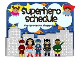 Superhero Editable Schedule Cards