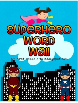 Preview of Superhero Editable Word Wall