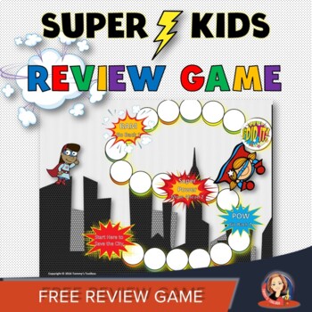 Preview of Super Kids Theme Fact Review Board Game for Any Subject