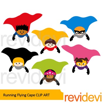 Preview of Superhero Flying Cape clip art