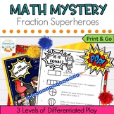 Superhero Fractions Math Mystery Activity