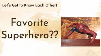 Preview of Superhero Get To Know You Activity