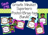 Superhero Growth Mindset Poster & Brag Tags Bundle