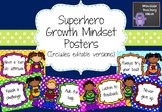 Superhero Growth Mindset Posters (Editable)
