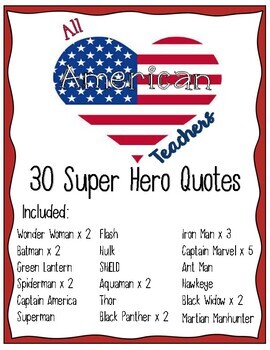 Superhero Inspiration Quote Posters by All American ...