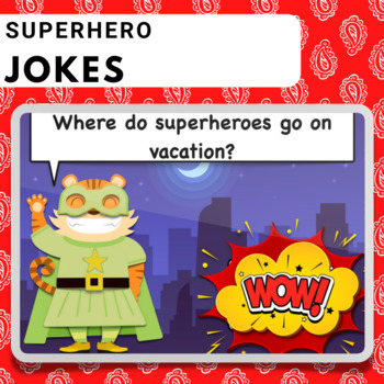 Preview of Superhero Jokes | Brain Breaks | BOOM Cards