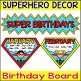 Superhero Theme Birthday Display Board - Editable Classroom Decor
