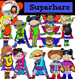 Superhero Clip Art -Color and B&W-
