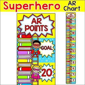 Preview of Superhero Theme Accelerated Reader (AR) Clip Chart - Classroom Decor