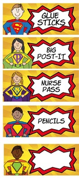 Preview of Superhero Labels for Toolbox or Anything!