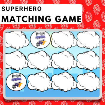 Preview of Superhero Matching Game | Memory | BOOM Cards