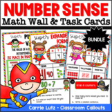 Superhero Math: Math Wall, Task Cards & Worksheets – Bundle