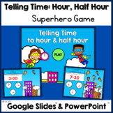 Superhero Math Game-Time to the Hour and Half Hour for Pow