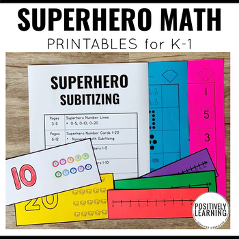 Preview of Subitizing Worksheets and Activities | Superhero Math Printables